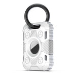 Capa Protetora de TPU com Fibra de Carbono Anti-riscos e Anti-impacto Tank Armor com Argola de Chaveiro, Para AirTag