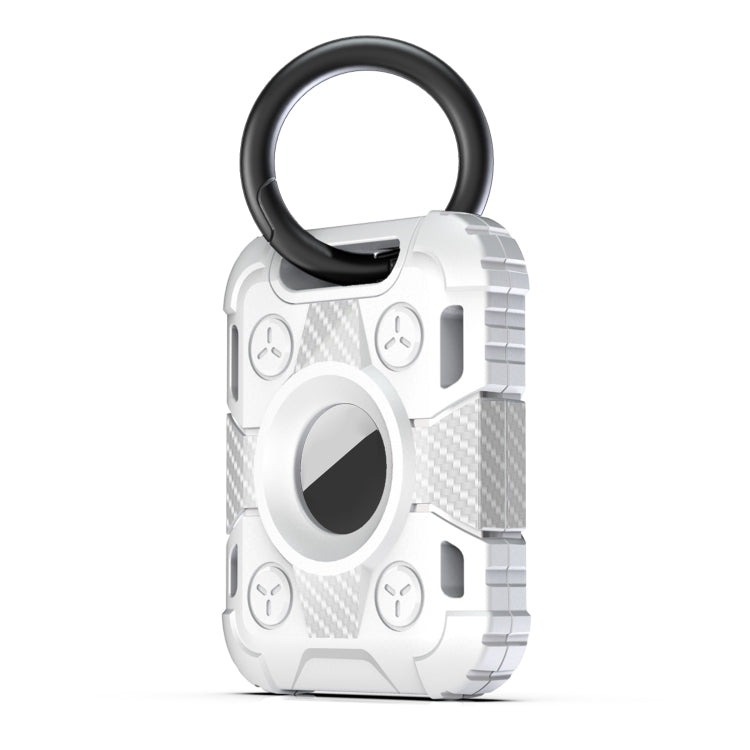 Capa Protetora de TPU com Fibra de Carbono Anti-riscos e Anti-impacto Tank Armor com Argola de Chaveiro, Para AirTag