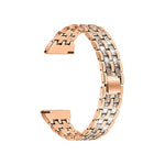 Correia de Substituição em Aço com Duas Fileiras de Diamantes para Samsung Smart Watch, 22mm