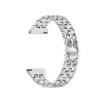 Correia de Substituição em Aço com Duas Fileiras de Diamantes para Samsung Smart Watch, 22mm