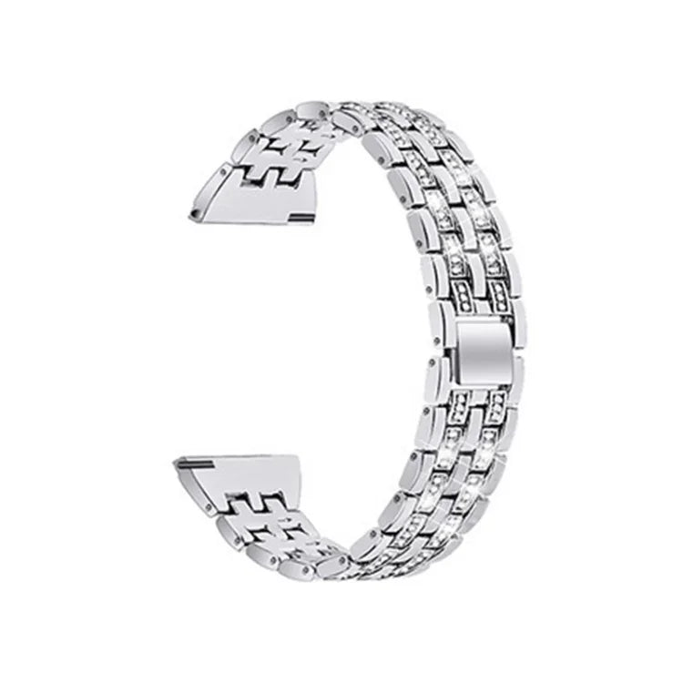 Correia de Substituição em Aço com Duas Fileiras de Diamantes para Samsung Smart Watch, 22mm