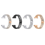 Correia de Substituição em Aço com Duas Fileiras de Diamantes para Samsung Smart Watch, 22mm