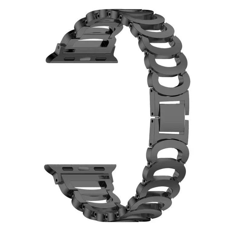 Pulseira de Substituição em Aço Diamante Tipo C para Apple Watch Series, 7 41mm / 6 & SE & 5 & 4 40mm / 3 & 2 & 1 38mm, 7 45mm / 6 & SE & 5 & 4 44mm / 3 & 2 & 1 42mm