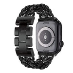 Metal Cowboy Replacement Strap Watchband For Apple Watch Series, 7 41mm / 6 & SE & 5 & 4 40mm / 3 & 2 & 1 38mm, 7 45mm / 6 & SE & 5 & 4 44mm / 3 & 2 & 1 42mm