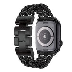 Metal Cowboy Replacement Strap Watchband For Apple Watch Series, 7 41mm / 6 & SE & 5 & 4 40mm / 3 & 2 & 1 38mm, 7 45mm / 6 & SE & 5 & 4 44mm / 3 & 2 & 1 42mm