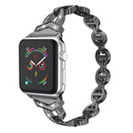 Pulseira de Substituição em Aço Inoxidável Diamante para Apple Watch Series, 7 41mm / 6 & SE & 5 & 4 40mm / 3 & 2 & 1 38mm, 7 45mm / 6 & SE & 5 & 4 44mm / 3 & 2 & 1 42mm