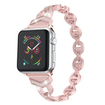 Pulseira de Substituição em Aço Inoxidável Diamante para Apple Watch Series, 7 41mm / 6 & SE & 5 & 4 40mm / 3 & 2 & 1 38mm, 7 45mm / 6 & SE & 5 & 4 44mm / 3 & 2 & 1 42mm