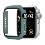 Capa protetora anti-choque em PC+vidro temperado com caixa embalada para Apple Watch 44mm (Laranja), para Apple Watch Series 6 / 5 / 4 / Watch SE 44mm, para Apple Watch Series 6 & SE & 5 & 4 44mm, para Apple Watch Series 3 & 2 & 1 42mm