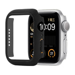 Capa protetora anti-choque em PC+vidro temperado com caixa embalada para Apple Watch 44mm (Laranja), para Apple Watch Series 6 / 5 / 4 / Watch SE 44mm, para Apple Watch Series 6 & SE & 5 & 4 44mm, para Apple Watch Series 3 & 2 & 1 42mm