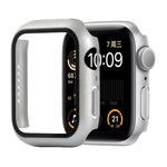 Capa protetora anti-choque em PC+vidro temperado com caixa embalada para Apple Watch 44mm (Laranja), para Apple Watch Series 6 / 5 / 4 / Watch SE 44mm, para Apple Watch Series 6 & SE & 5 & 4 44mm, para Apple Watch Series 3 & 2 & 1 42mm