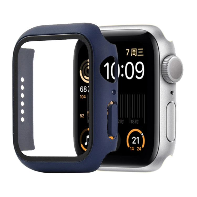 Capa protetora anti-choque em PC+vidro temperado com caixa embalada para Apple Watch 44mm (Laranja), para Apple Watch Series 6 / 5 / 4 / Watch SE 44mm, para Apple Watch Series 6 & SE & 5 & 4 44mm, para Apple Watch Series 3 & 2 & 1 42mm