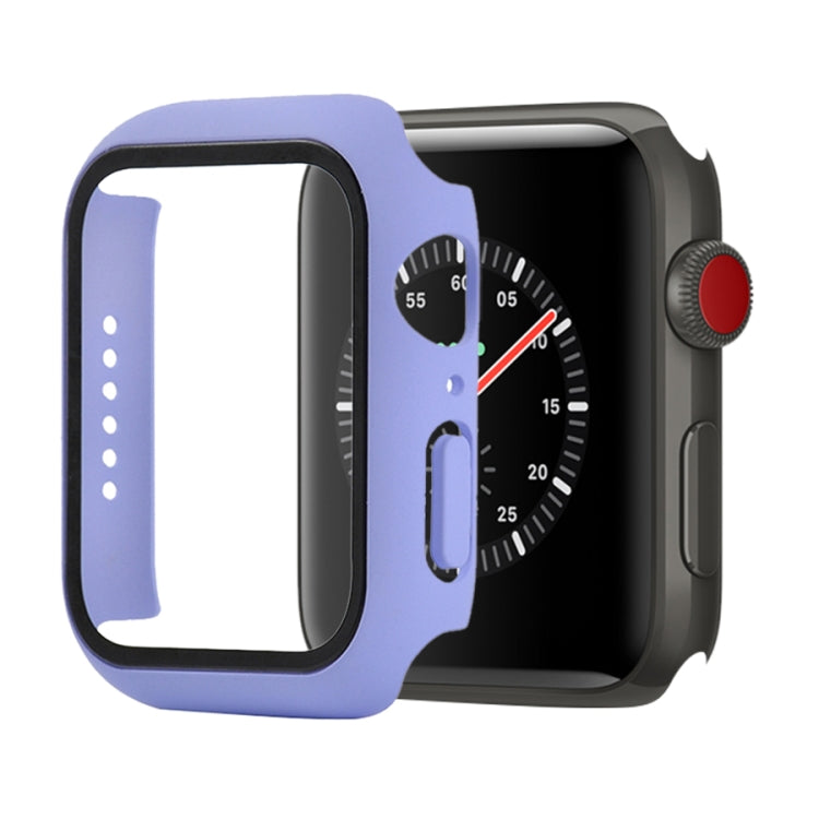 Capa protetora anti-choque em PC+vidro temperado com caixa embalada para Apple Watch 44mm (Laranja), para Apple Watch Series 6 / 5 / 4 / Watch SE 44mm, para Apple Watch Series 6 & SE & 5 & 4 44mm, para Apple Watch Series 3 & 2 & 1 42mm