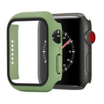Capa protetora anti-choque em PC+vidro temperado com caixa embalada para Apple Watch 44mm (Laranja), para Apple Watch Series 6 / 5 / 4 / Watch SE 44mm, para Apple Watch Series 6 & SE & 5 & 4 44mm, para Apple Watch Series 3 & 2 & 1 42mm