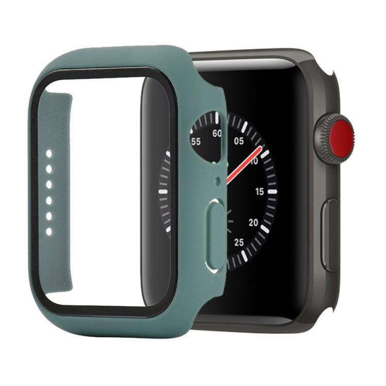 Capa protetora anti-choque em PC+vidro temperado com caixa embalada para Apple Watch 44mm (Laranja), para Apple Watch Series 6 / 5 / 4 / Watch SE 44mm, para Apple Watch Series 6 & SE & 5 & 4 44mm, para Apple Watch Series 3 & 2 & 1 42mm