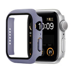 Capa protetora resistente a choques em PC + vidro temperado com caixa embalada para Apple Watch 44mm (Laranja), para Apple Watch Series 6 / 5 / 4 / Watch SE 40mm, para Apple Watch Series 3 & 2 & 1 38mm