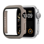 Capa protetora resistente a choques em PC + vidro temperado com caixa embalada para Apple Watch 44mm (Laranja), para Apple Watch Series 6 / 5 / 4 / Watch SE 40mm, para Apple Watch Series 3 & 2 & 1 38mm