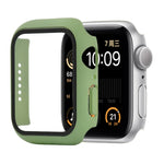 Capa protetora resistente a choques em PC + vidro temperado com caixa embalada para Apple Watch 44mm (Laranja), para Apple Watch Series 6 / 5 / 4 / Watch SE 40mm, para Apple Watch Series 3 & 2 & 1 38mm