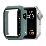 Capa protetora resistente a choques em PC + vidro temperado com caixa embalada para Apple Watch 44mm (Laranja), para Apple Watch Series 6 / 5 / 4 / Watch SE 40mm, para Apple Watch Series 3 & 2 & 1 38mm