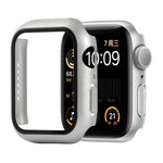 Capa protetora resistente a choques em PC + vidro temperado com caixa embalada para Apple Watch 44mm (Laranja), para Apple Watch Series 6 / 5 / 4 / Watch SE 40mm, para Apple Watch Series 3 & 2 & 1 38mm
