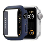 Capa protetora resistente a choques em PC + vidro temperado com caixa embalada para Apple Watch 44mm (Laranja), para Apple Watch Series 6 / 5 / 4 / Watch SE 40mm, para Apple Watch Series 3 & 2 & 1 38mm