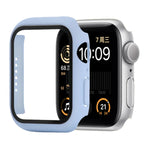 Capa protetora resistente a choques em PC + vidro temperado com caixa embalada para Apple Watch 44mm (Laranja), para Apple Watch Series 6 / 5 / 4 / Watch SE 40mm, para Apple Watch Series 3 & 2 & 1 38mm