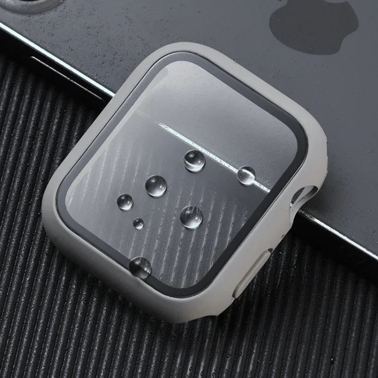 Capa protetora resistente a choques em PC + vidro temperado com caixa embalada para Apple Watch 44mm (Laranja), para Apple Watch Series 6 / 5 / 4 / Watch SE 40mm, para Apple Watch Series 3 & 2 & 1 38mm