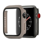 Capa protetora resistente a choques em PC + vidro temperado com caixa embalada para Apple Watch 44mm (Laranja), para Apple Watch Series 6 / 5 / 4 / Watch SE 40mm, para Apple Watch Series 3 & 2 & 1 38mm