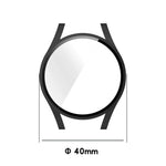 Capa Protetora para PC com Filme de Vidro Temperado, Para Samsung Galaxy Watch4 40mm, Para Samsung Galaxy Watch4 44mm