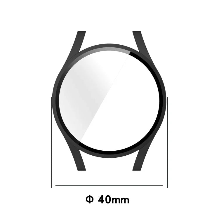 Capa Protetora para PC com Filme de Vidro Temperado, Para Samsung Galaxy Watch4 40mm, Para Samsung Galaxy Watch4 44mm