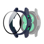 Capa Protetora para PC com Filme de Vidro Temperado, Para Samsung Galaxy Watch4 40mm, Para Samsung Galaxy Watch4 44mm