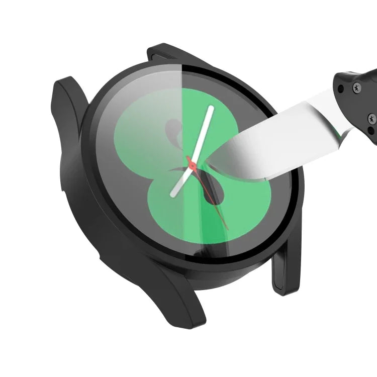 Capa Protetora para PC com Filme de Vidro Temperado, Para Samsung Galaxy Watch4 40mm, Para Samsung Galaxy Watch4 44mm
