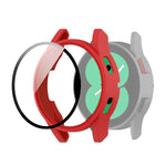 Capa Protetora para PC com Filme de Vidro Temperado, Para Samsung Galaxy Watch4 40mm, Para Samsung Galaxy Watch4 44mm