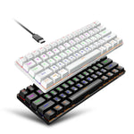 HXSJ L800 61 Teclas Teclado Mecânico Azul com Três Modos Bluetooth 5.0 / 2.4G Sem Fios / Com Fios Tipo-C