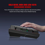 HXSJ L800 61 Teclas Teclado Mecânico Azul com Três Modos Bluetooth 5.0 / 2.4G Sem Fios / Com Fios Tipo-C