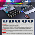 HXSJ L800 61 Teclas Teclado Mecânico Azul com Três Modos Bluetooth 5.0 / 2.4G Sem Fios / Com Fios Tipo-C