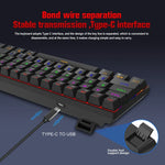 HXSJ L800 61 Teclas Teclado Mecânico Azul com Três Modos Bluetooth 5.0 / 2.4G Sem Fios / Com Fios Tipo-C