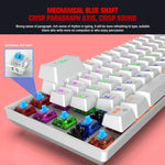 HXSJ L800 61 Teclas Teclado Mecânico Azul com Três Modos Bluetooth 5.0 / 2.4G Sem Fios / Com Fios Tipo-C