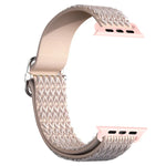 Pulseira substituta elástica ajustável com textura rombóide para Apple Watch Series, 7 41mm / 6 & SE & 5 & 4 40mm / 3 & 2 & 1 38mm, 7 45mm / 6 & SE & 5 & 4 44mm / 3 & 2 & 1 42mm