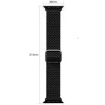 Pulseira substituta elástica ajustável com textura rombóide para Apple Watch Series, 7 41mm / 6 & SE & 5 & 4 40mm / 3 & 2 & 1 38mm, 7 45mm / 6 & SE & 5 & 4 44mm / 3 & 2 & 1 42mm