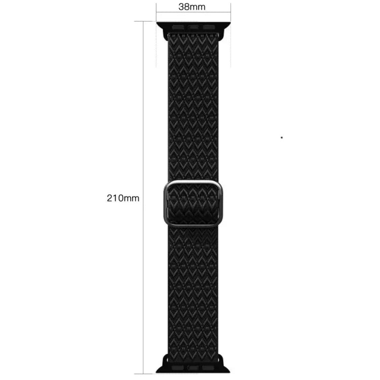 Pulseira substituta elástica ajustável com textura rombóide para Apple Watch Series, 7 41mm / 6 & SE & 5 & 4 40mm / 3 & 2 & 1 38mm, 7 45mm / 6 & SE & 5 & 4 44mm / 3 & 2 & 1 42mm