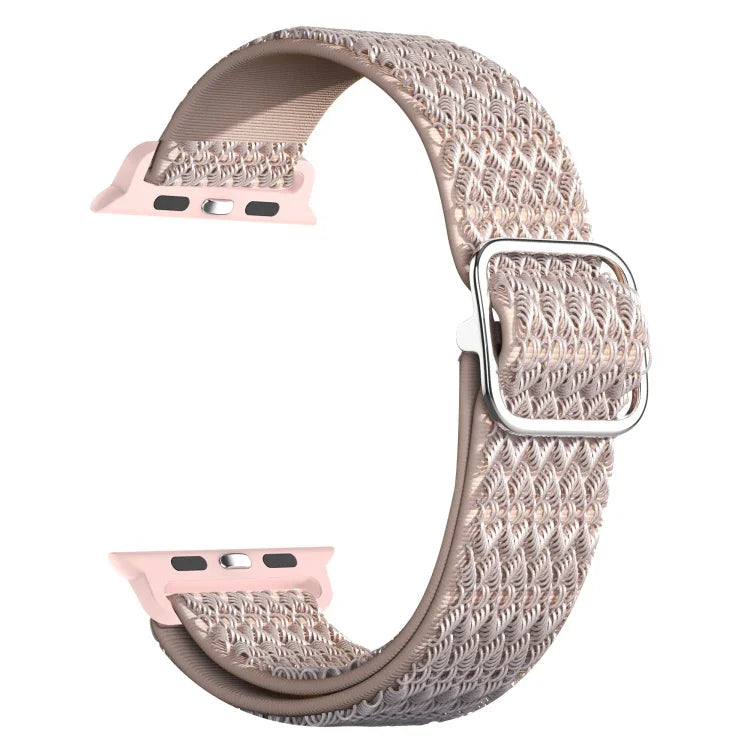 Pulseira substituta elástica ajustável com textura rombóide para Apple Watch Series, 7 41mm / 6 & SE & 5 & 4 40mm / 3 & 2 & 1 38mm, 7 45mm / 6 & SE & 5 & 4 44mm / 3 & 2 & 1 42mm