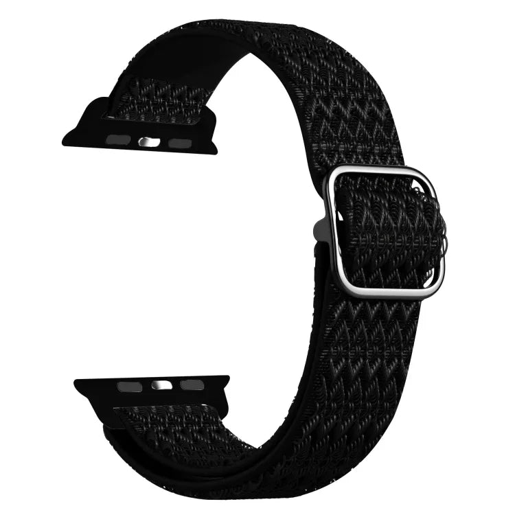 Pulseira substituta elástica ajustável com textura rombóide para Apple Watch Series, 7 41mm / 6 & SE & 5 & 4 40mm / 3 & 2 & 1 38mm, 7 45mm / 6 & SE & 5 & 4 44mm / 3 & 2 & 1 42mm