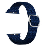 Pulseira substituta elástica ajustável com textura rombóide para Apple Watch Series, 7 41mm / 6 & SE & 5 & 4 40mm / 3 & 2 & 1 38mm, 7 45mm / 6 & SE & 5 & 4 44mm / 3 & 2 & 1 42mm