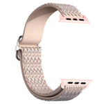 Pulseira substituta elástica ajustável com textura rombóide para Apple Watch Series, 7 41mm / 6 & SE & 5 & 4 40mm / 3 & 2 & 1 38mm, 7 45mm / 6 & SE & 5 & 4 44mm / 3 & 2 & 1 42mm