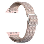 Pulseira substituta elástica ajustável com textura rombóide para Apple Watch Series, 7 41mm / 6 & SE & 5 & 4 40mm / 3 & 2 & 1 38mm, 7 45mm / 6 & SE & 5 & 4 44mm / 3 & 2 & 1 42mm