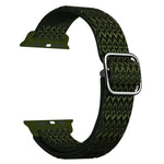 Pulseira substituta elástica ajustável com textura rombóide para Apple Watch Series, 7 41mm / 6 & SE & 5 & 4 40mm / 3 & 2 & 1 38mm, 7 45mm / 6 & SE & 5 & 4 44mm / 3 & 2 & 1 42mm