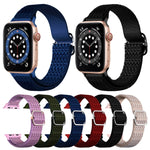 Pulseira substituta elástica ajustável com textura rombóide para Apple Watch Series, 7 41mm / 6 & SE & 5 & 4 40mm / 3 & 2 & 1 38mm, 7 45mm / 6 & SE & 5 & 4 44mm / 3 & 2 & 1 42mm