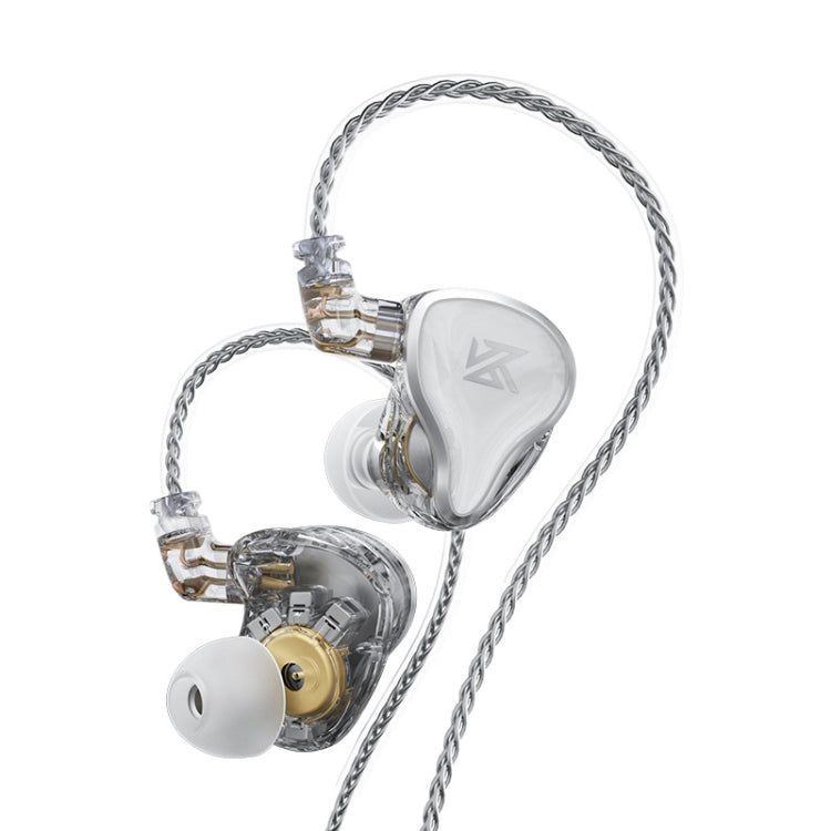 KZ ZAS Auricular com Fio Intra-auricular de Ferro em Anel de 16 Unidades, Versão Standard ZAS (Branco), Versão Standard ZAS (Preto), Versão com Microfone ZAS (Branco), Versão com Microfone ZAS (Preto)