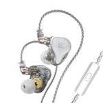 KZ ZAS Auricular com Fio Intra-auricular de Ferro em Anel de 16 Unidades, Versão Standard ZAS (Branco), Versão Standard ZAS (Preto), Versão com Microfone ZAS (Branco), Versão com Microfone ZAS (Preto)