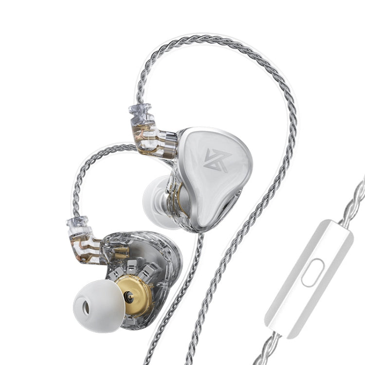 KZ ZAS Auricular com Fio Intra-auricular de Ferro em Anel de 16 Unidades, Versão Standard ZAS (Branco), Versão Standard ZAS (Preto), Versão com Microfone ZAS (Branco), Versão com Microfone ZAS (Preto)